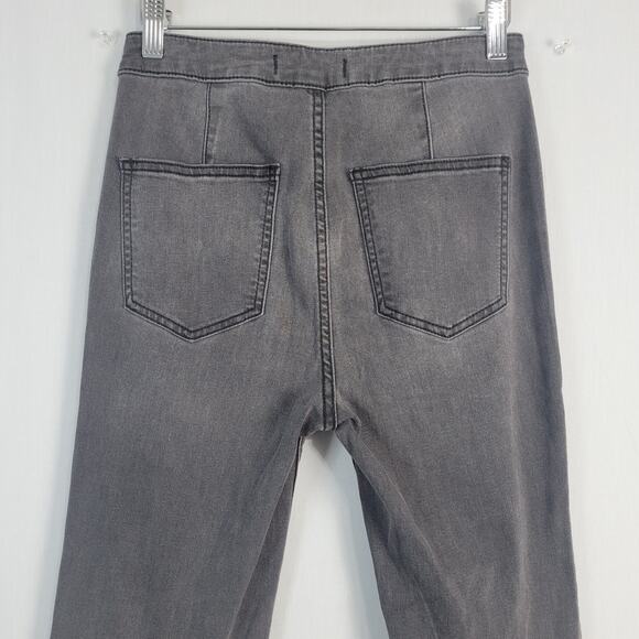 Free People Just Float on Flare Jeans size 26 Washed Black Retro Boho Festival - Picture 9 of 12